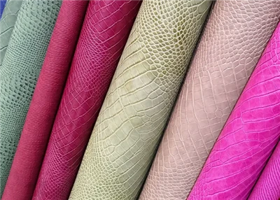 Croc Embossed Leather Fabric Crocodile Alligator ابرا ہوا چمڑا