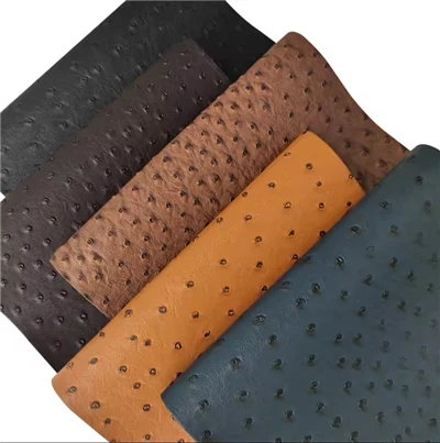 تھوک شتر مرغ پیٹرن Pu Faux Leather S برائے بیگ خواتین ہینڈ بیگ کرافٹنگ